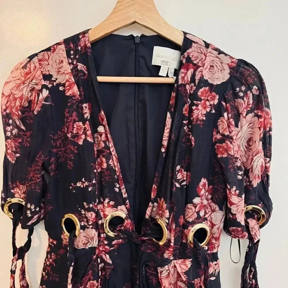 Alice McCall Floral Blouse in Pink and Black - Picture 5 of 7